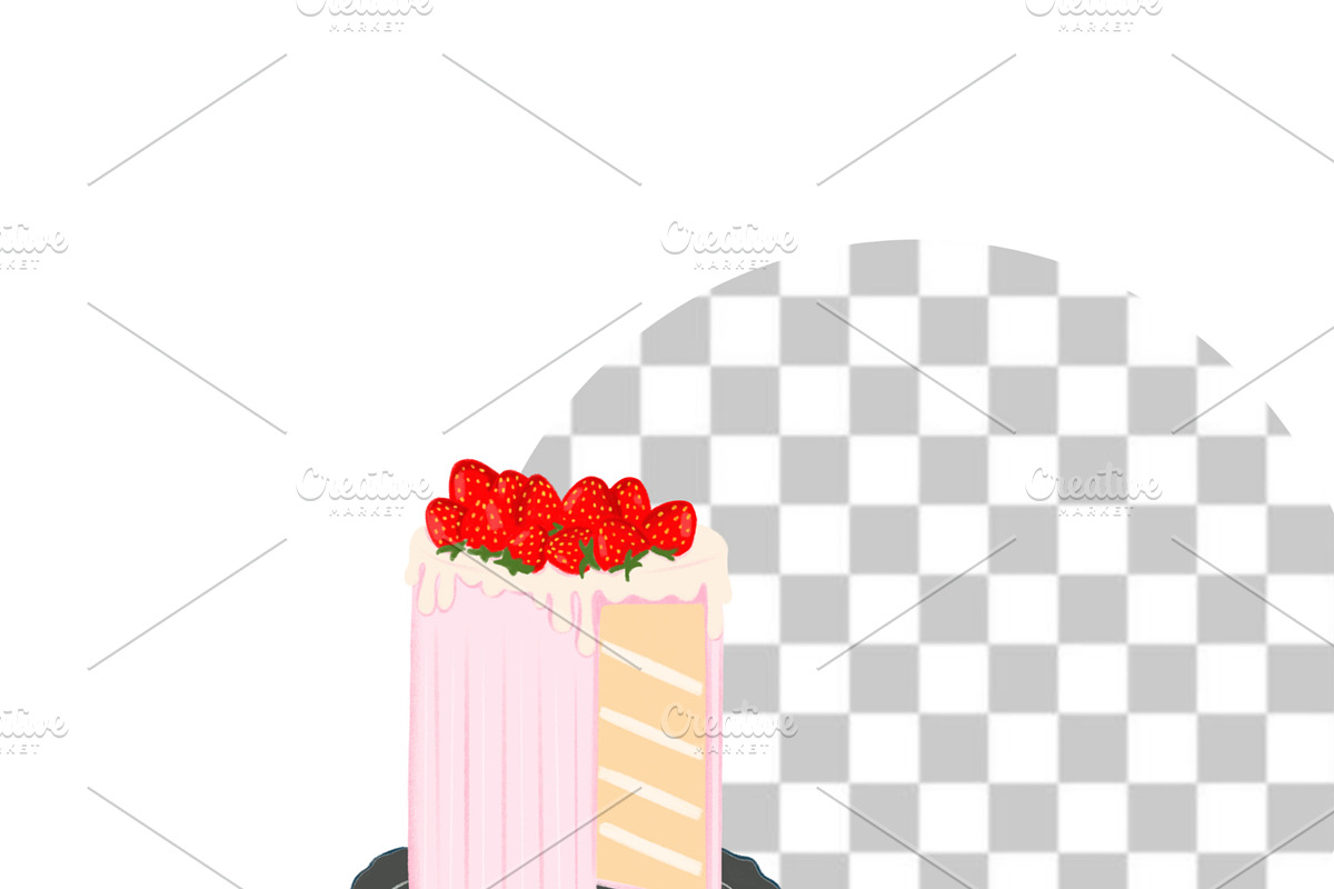 Dopamine Birthday Cakes 37 PNG, a Food Illustration by Oleksandra Illustrates (Photo 6 of 19)