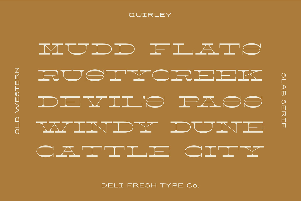 Quirley: A Western Slab Serif Font, a Slab Serif Font by DeliFreshTypeCo. (Photo 4 of 7)