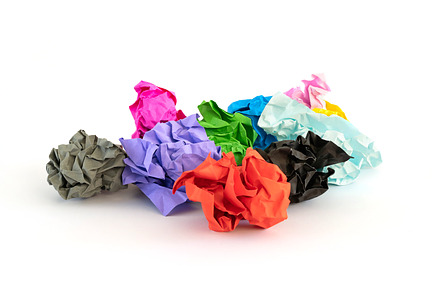 Collection of colorful crumpled wrinkled paper pattern surface i, a Background Photo by Tampatra