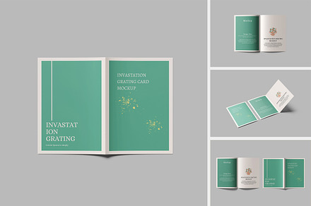 Invitation & Greeting Card Mockups, a Print Template by Difa Design