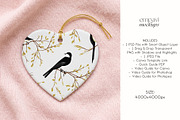 Heart Ornament Mockup, a Household Mockup by EmpaviMockups (Thumbnail 5 of 6)