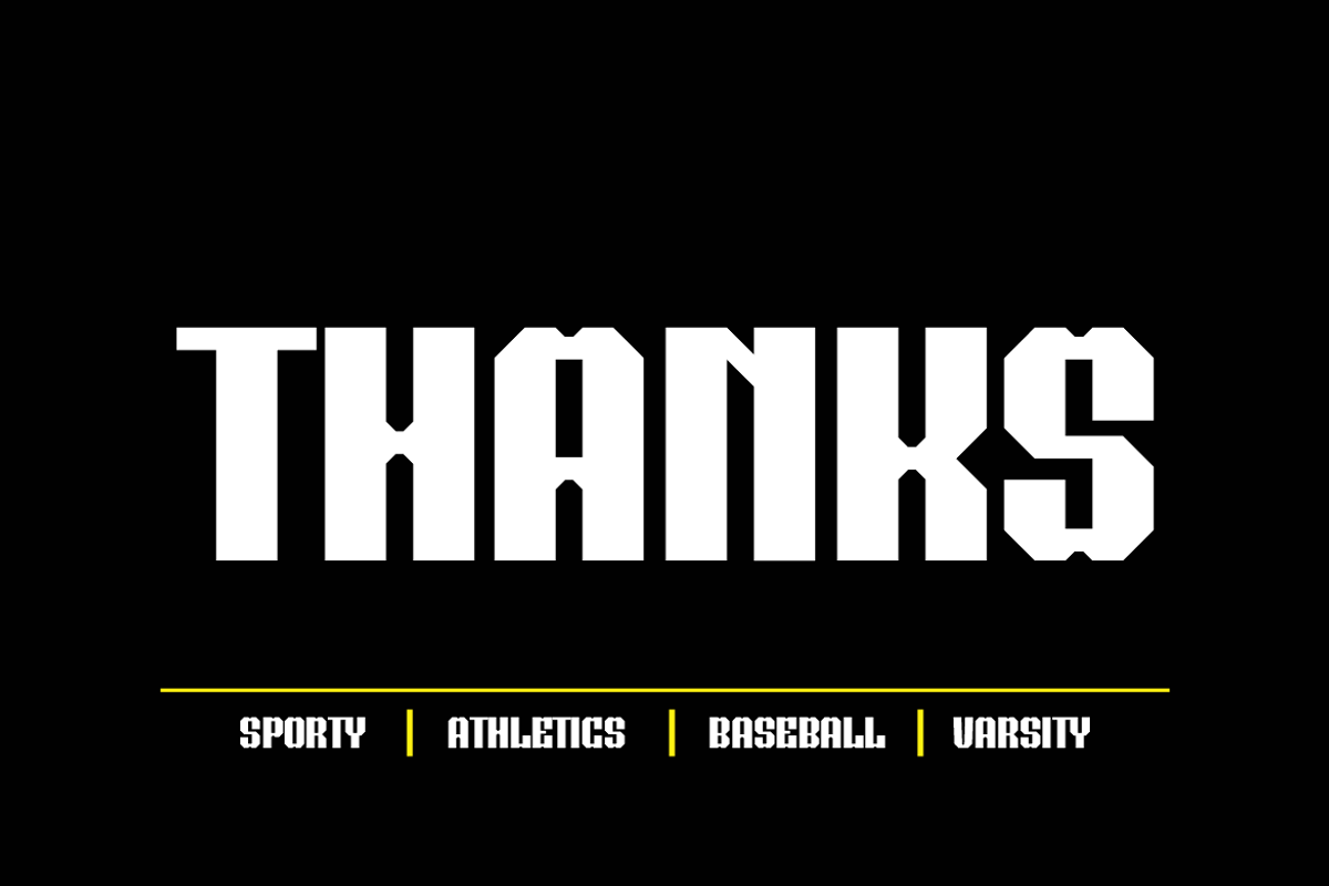 Shirtim Varsity - Sporty Font, a Sans Serif Font by Iqsiart Studio (Photo 7 of 7)