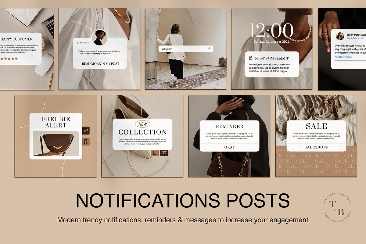 Dark Aesthetic Instagram Templates, a Social Media Template by Templates Boutique (Photo 7 of 9)
