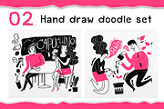 Hand Draw Couples in Love Doodle Set, a Person Illustration by Huza Studio (Thumbnail 3 of 8)
