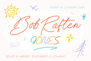 Bob Raften Gones Font Duo Monoline, a Script Font by Letterena Studios Script (Thumbnail 1 of 10)