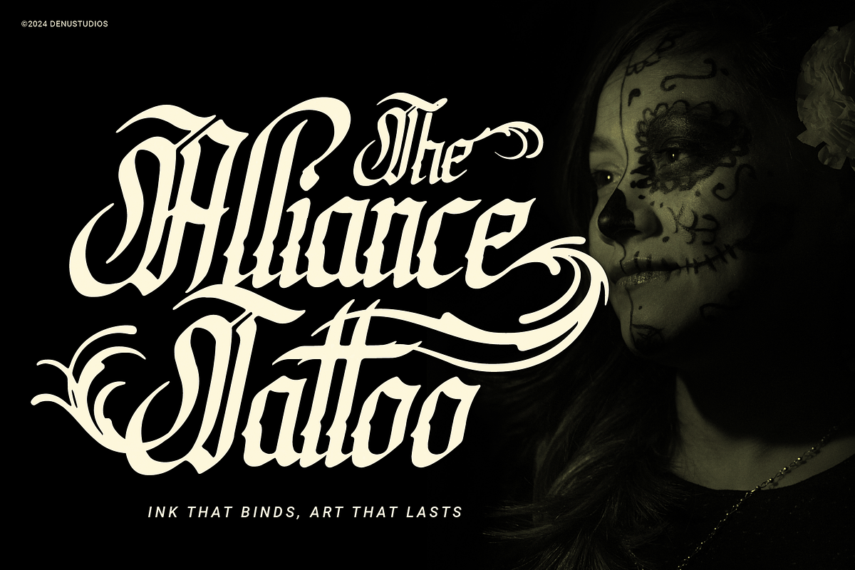 Syclone | Blackletter Typeface, a Blackletter Font by Denustudios (Photo 2 of 12)