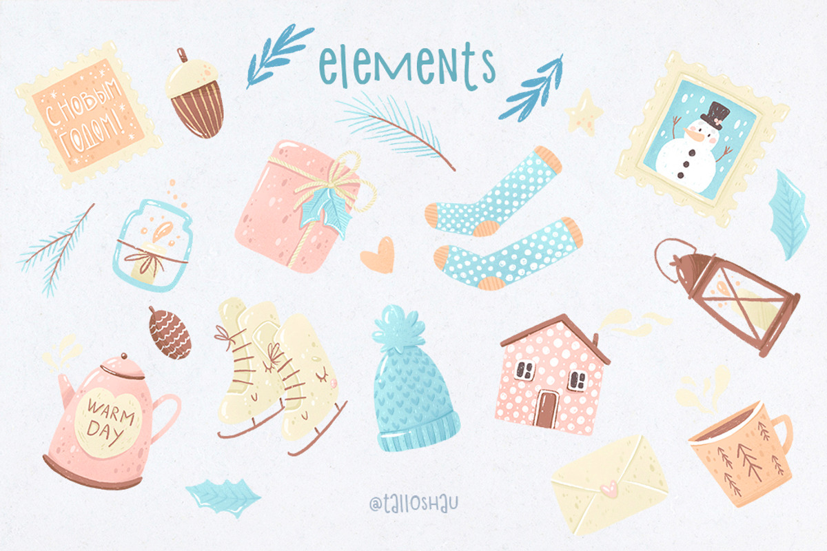 Dream of Winter.Christmas collection, a Decorative Illustration by talloshau's illustrations (Photo 4 of 10)