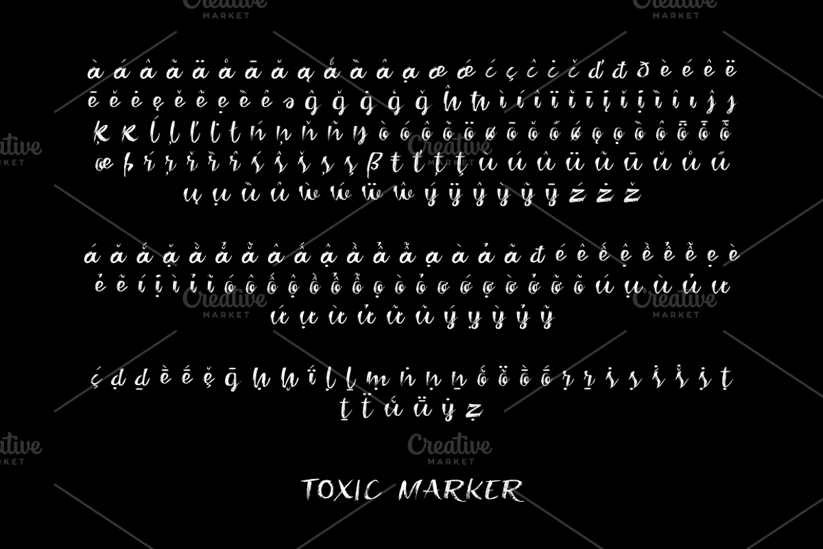 Toxic Marker Font preview 5