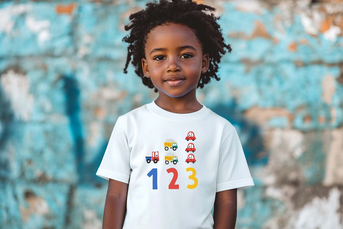 Cute Car Numbers Poster for Kids, a Decorative Illustration by Irina Ostapenko (Photo 2 of 4)
