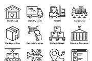 42 Vector Warehouse Outline Icons, an Outline Icon by adenpinkstore (Thumbnail 2 of 19)