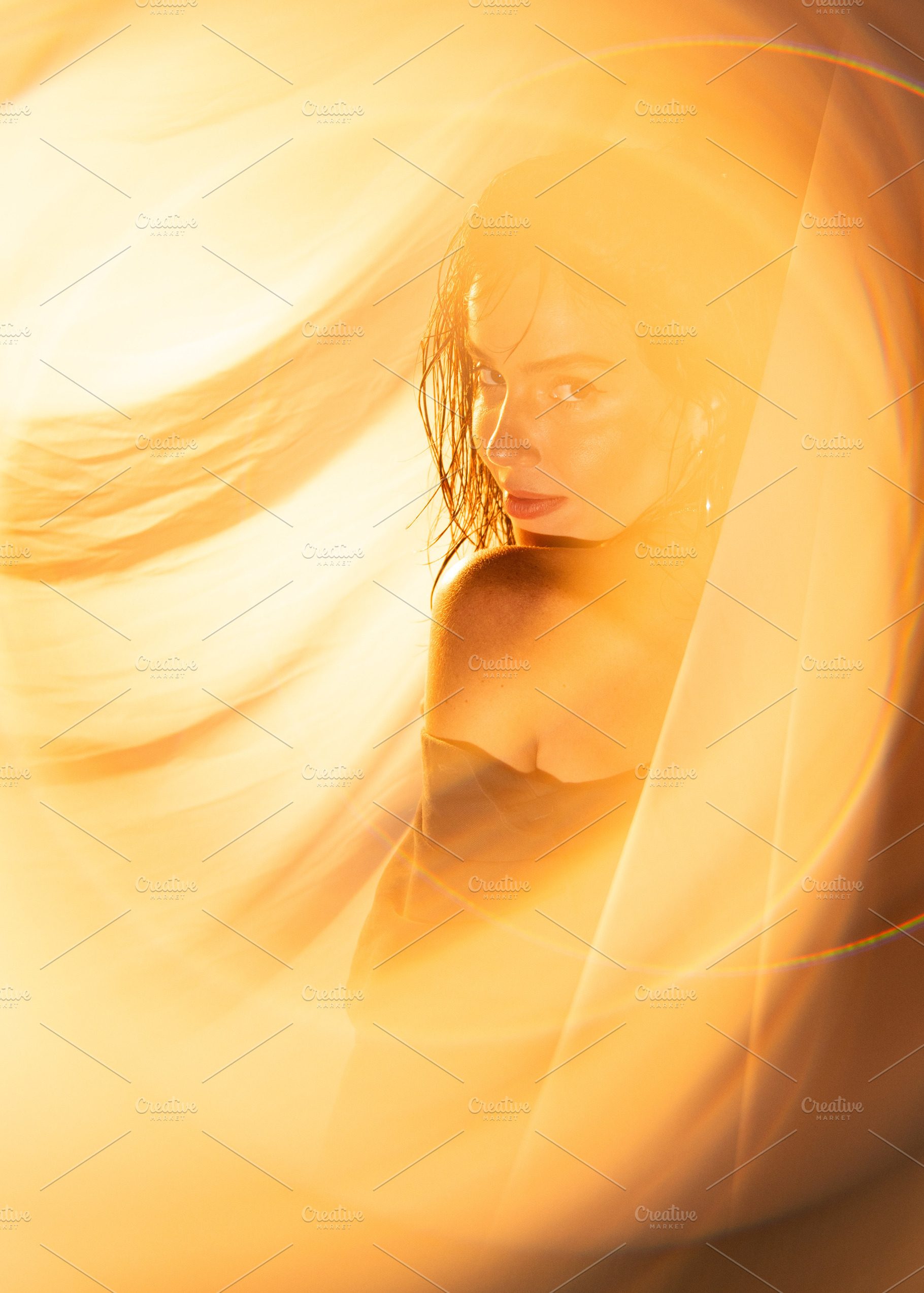 Golden Light Woman Portrait, a Person Photo by HiLine