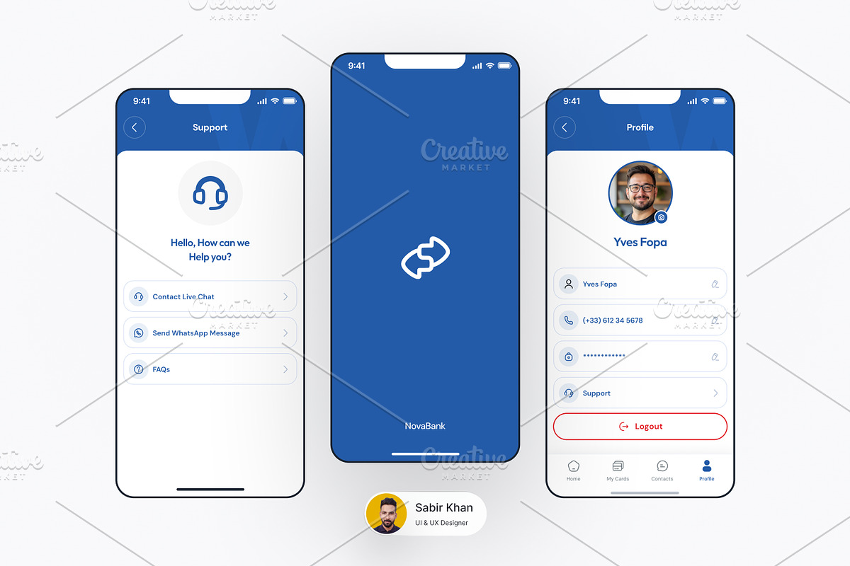 NovaBank – Modern Banking App UI Kit, an UI Kit Template by DesignBox (Photo 3 of 3)