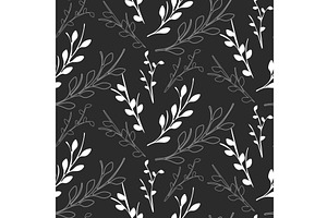 Seamless floral pattern featuring, an Illustration by okskukuruza
