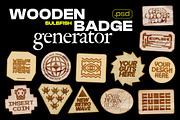 Wooden Badge Generator, a Product Mockup by BULBFISH (Thumbnail 1 of 10)
