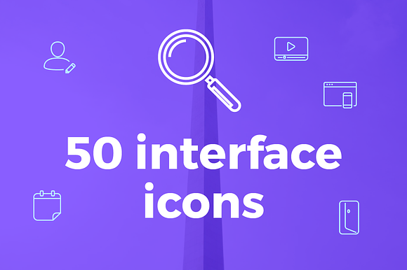50 Interface Icons Pack Icons Set