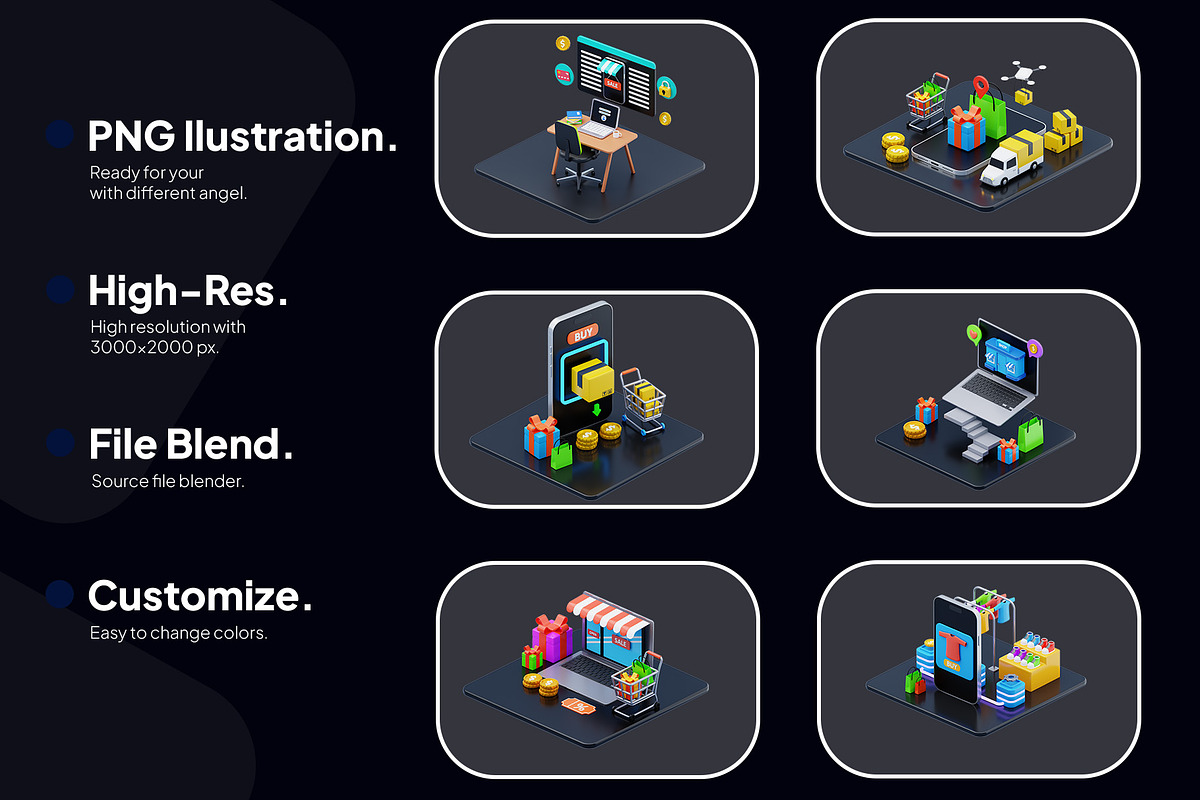 3D isometric online shop, a 3D by novia99design (Photo 5 of 6)