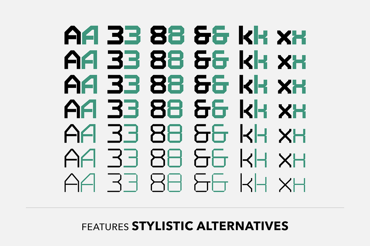 Flip - Square font preview 5