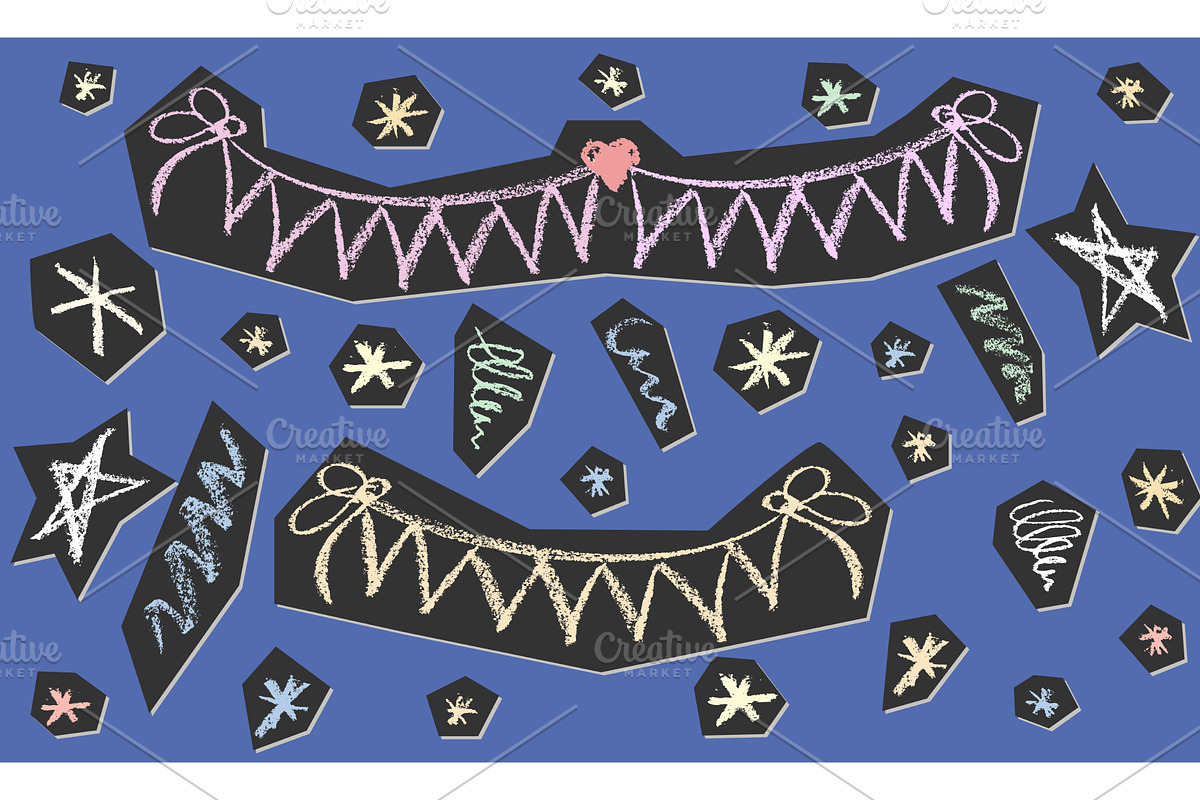 Festive birthday party set with, an Object Illustration by Zimages
