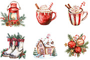 Cozy Christmas Reading Clipart, a Seasonal Illustration by Designking (Thumbnail 4 of 5)