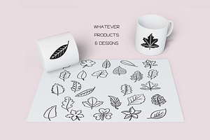 Leaves Doodles - Dingbats Font