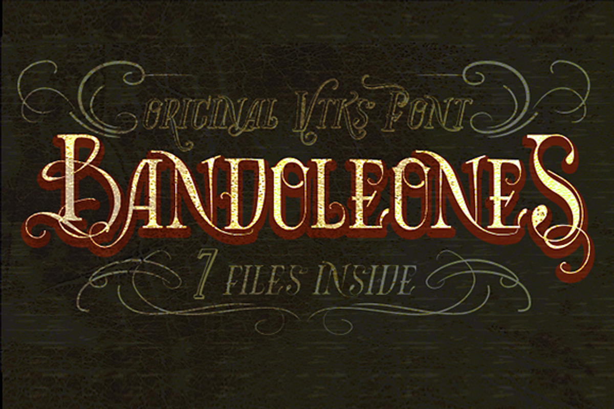 Bandoleones font 7 files+4arts(cs3+)