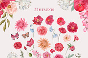 Viva Magenta Floral Watercolor 2023, a Decorative Illustration by Catch the Dream Art (Thumbnail 13 of 24)