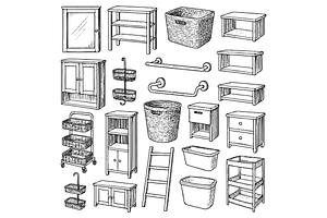 Bathroom and Storage Furniture, an Object Graphic by RT Studio