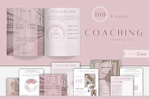 Pink Coaching Template Kit Canva