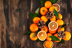 Christmas tree of fresh tangerines, a Holiday Photo by Kate S