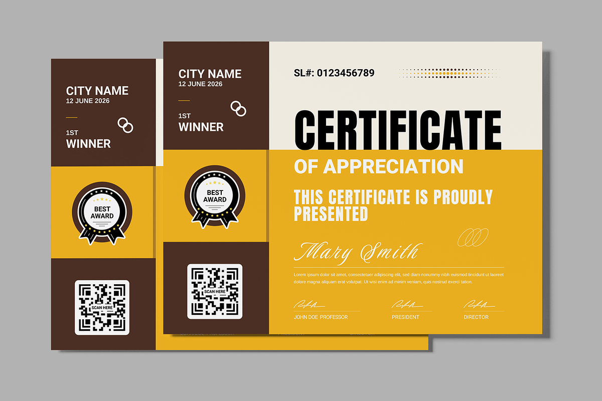 Certificate Template, a Stationery Template by MightyDesign (Photo 3 of 6)