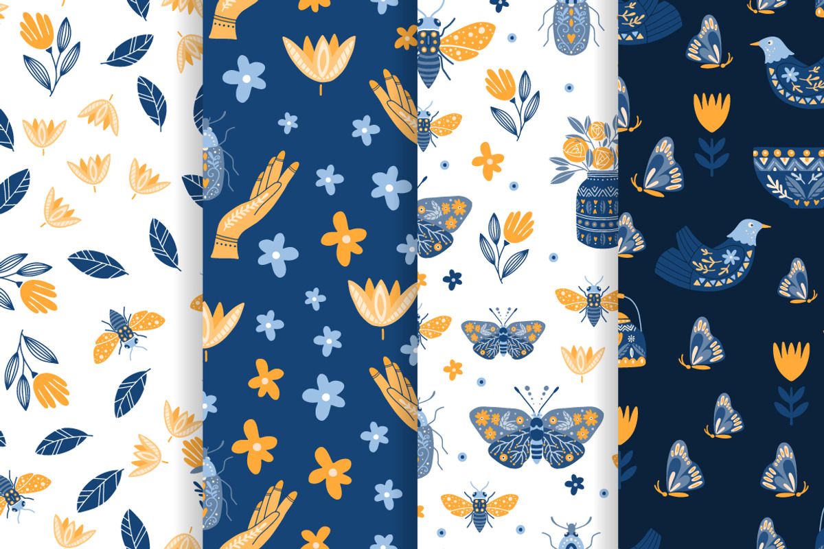 Meadow 100 floral seamless patterns, a Pattern Graphic by DariSmartArt (Photo 11 of 33)