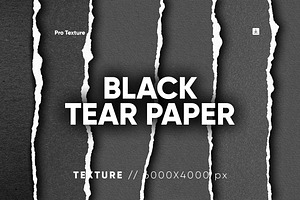 10 Black Tear Paper Textures