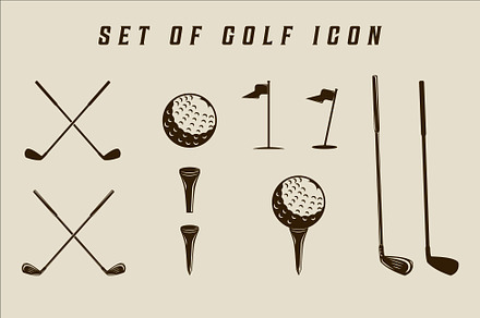 set of golf icon vector illustration, a Branding & Logo Template by zyxroun shop