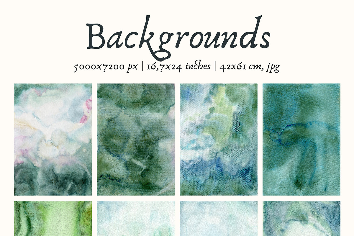 Ocean watercolor textures background, a Texture Graphic by Yuliya Derbisheva (Photo 6 of 12)