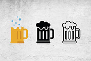 Yellow Black & White Beer Mug, an Outline Icon by Artonix (Thumbnail 2 of 2)