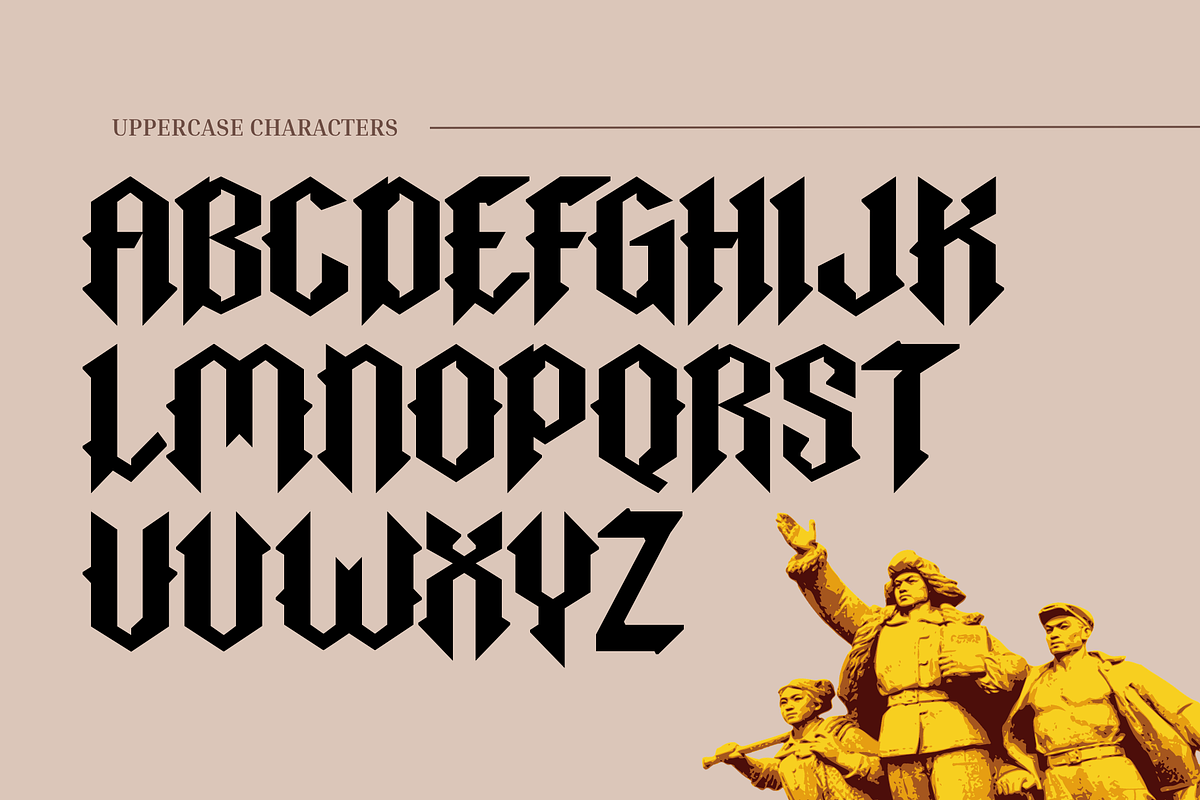 Black Rustik - Blackletter Logo Font, a Blackletter Font by Illushvara Design (Photo 2 of 13)