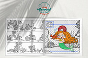 Baby mermaid in deep sea, an Illustration by Azuzlikus (Thumbnail 9 of 11)