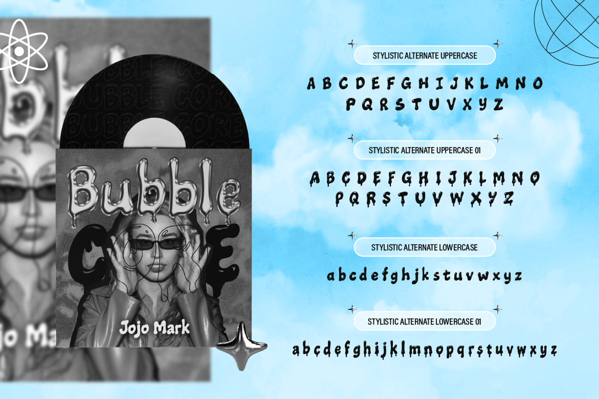 Blowpis - Liquid Bubble Font, a Sans Serif Font by Burntilldead (Photo 7 of 9)