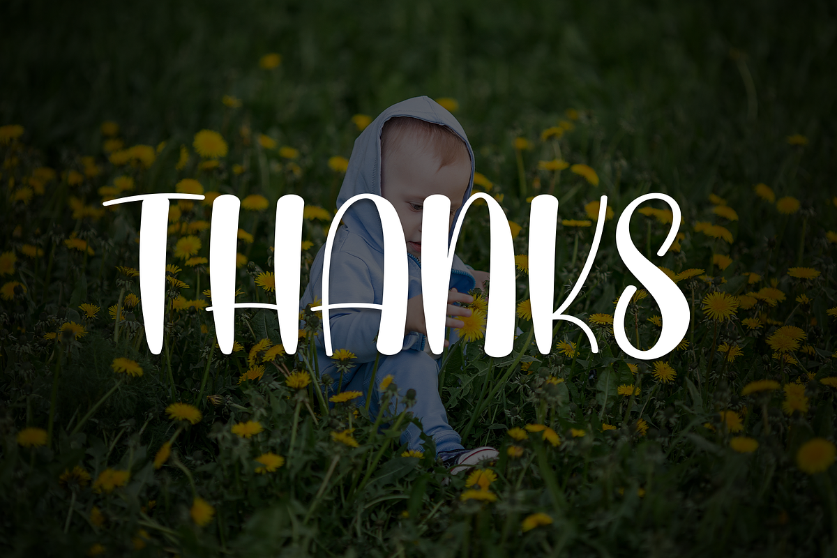 Baby Flower | Script Font, a Script Font by Scratchones (Photo 8 of 8)