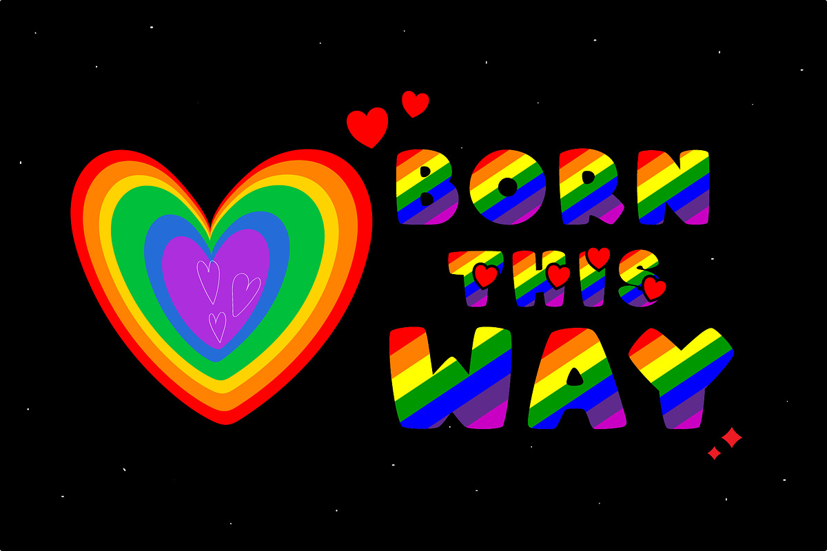 Rainbow Pride Color fonts, a Font by Fox7 By Rattana (Photo 5 of 8)