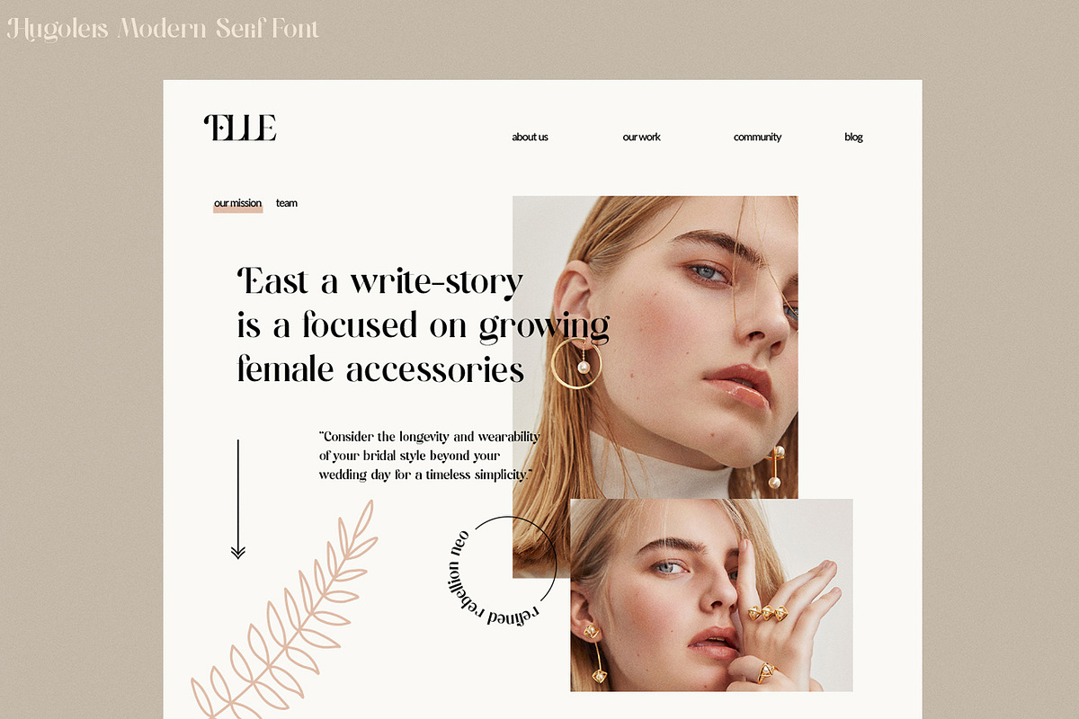 Hugolers Stylish Modern, a Serif Font by Typetemp Studio (Photo 3 of 21)
