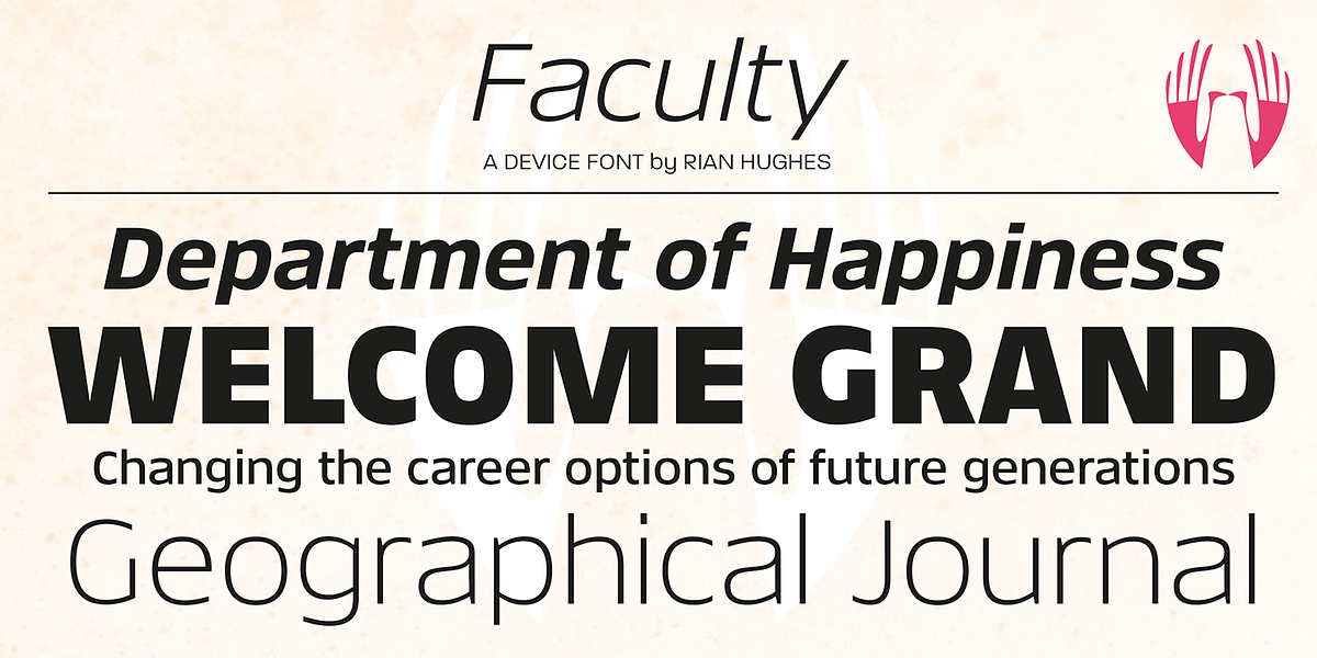 Faculty, a Sans Serif Font by Device (Photo 9 of 14)