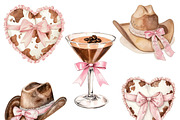 Watercolor Coquette Cowgirl Clipart, a Decorative Illustration by Design Scotch (Thumbnail 3 of 8)