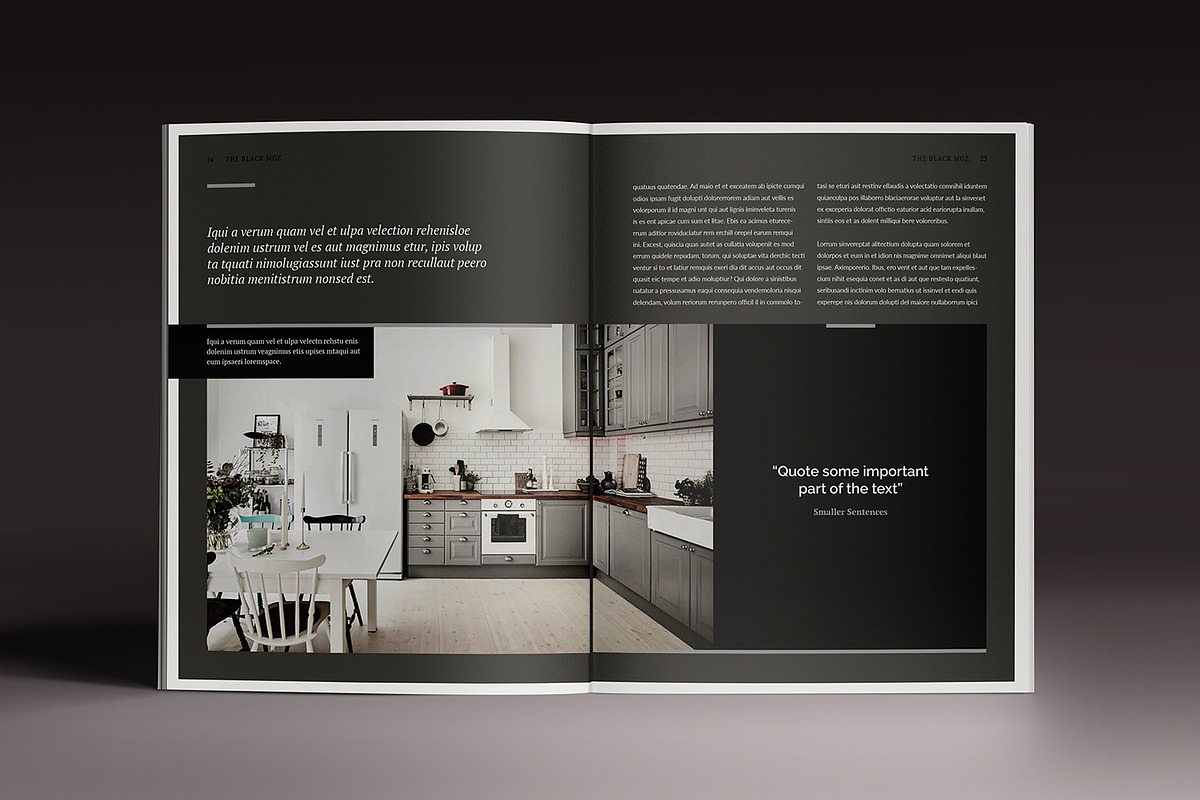 Blackazine Indesign Template, a Magazine Template by Luuqas Design