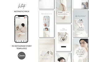 30 White Instagram Story Templates