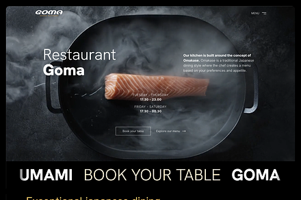 Goma Webflow Template, a HTML Template by casperbroe