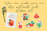Cozy watercolor clipart & patterns, a Seasonal Illustration by Yelloo Fish (Thumbnail 7 of 15)