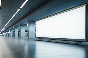 Empty ad space in subway, a Photo by Beautiful things