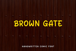 Brown Gate - Sans Serif Font, a Sans Serif Font by Mightyfire