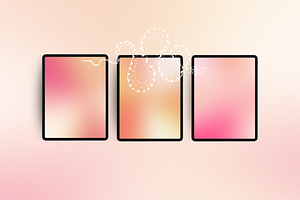 Warm Pastel Gradient Background Set